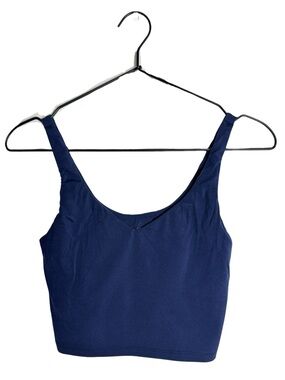 Offline by Aerie Real Me Recharge Sports Bra Tank Top Longlined Navy